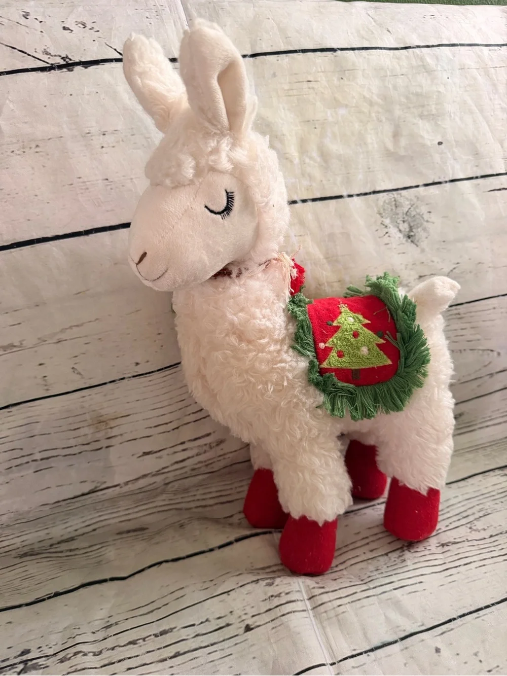 Pier 1  Plush Llama Christmas
